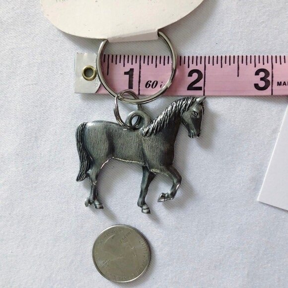 Pewter Horse Keychain Handcrafted NWT - Picture 4 of 7